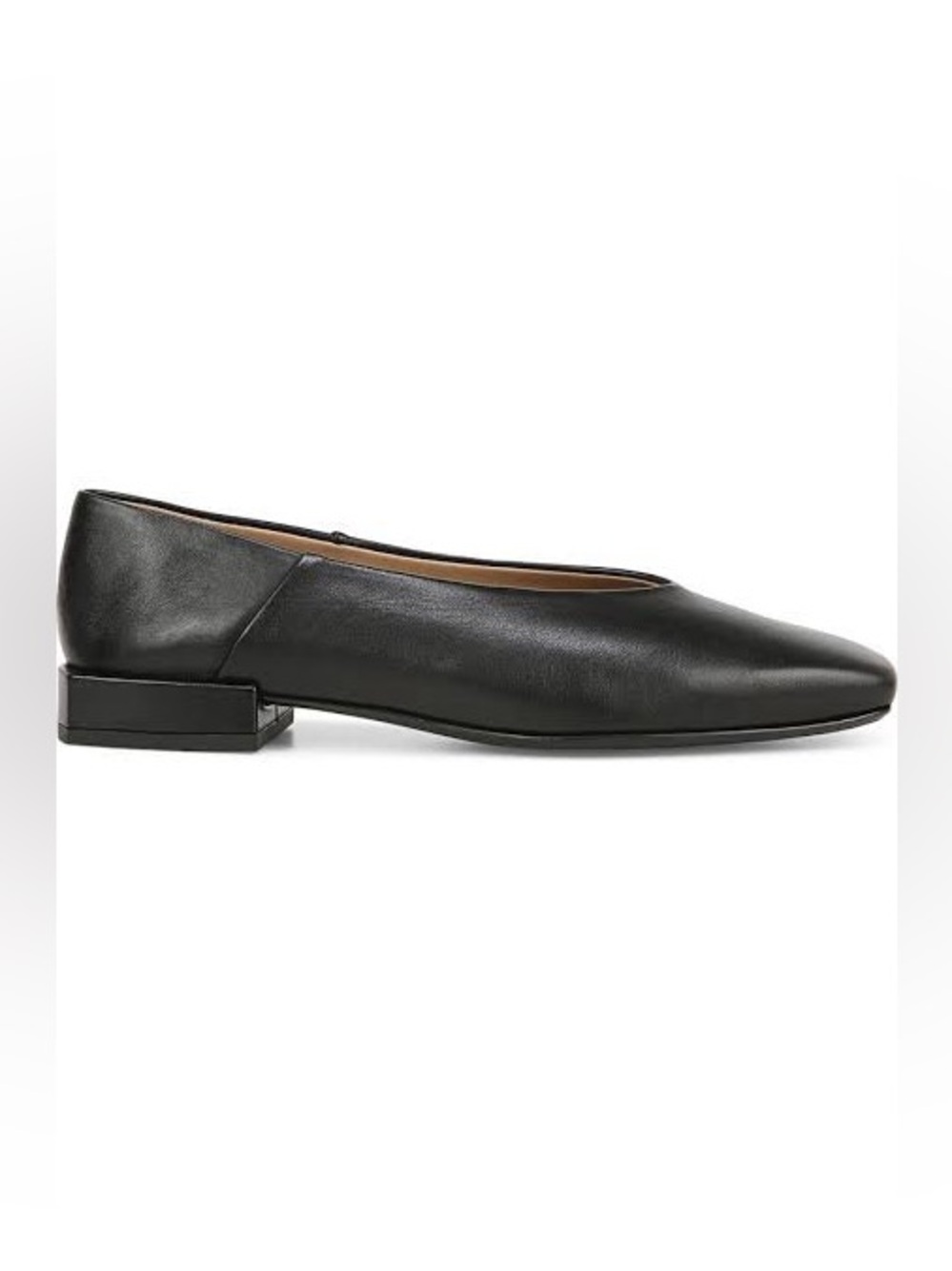 Sam Edelman Kasey Black Leather Square-Toe Flat - Picture 3 of 8